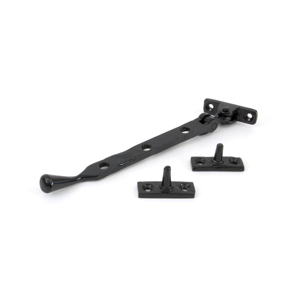 From The Anvil - Black 8" Handmade Peardrop Stay | Sku. 33291 | Trade Door Handles.