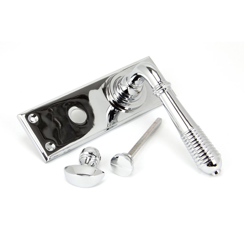 From The Anvil - Polished Chrome Reeded Lever Bathroom Set | Sku. 33308 | Trade Door Handles.
