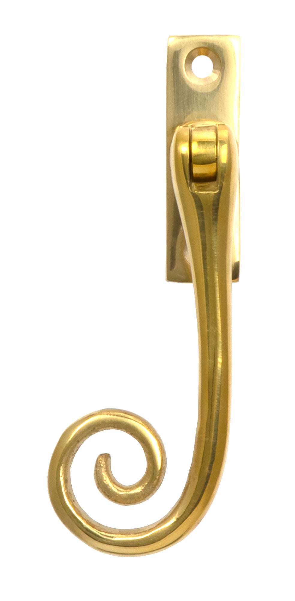 From The Anvil - Polished Brass Slim Monkeytail Espag - LH | Sku. 33310 | Trade Door Handles.