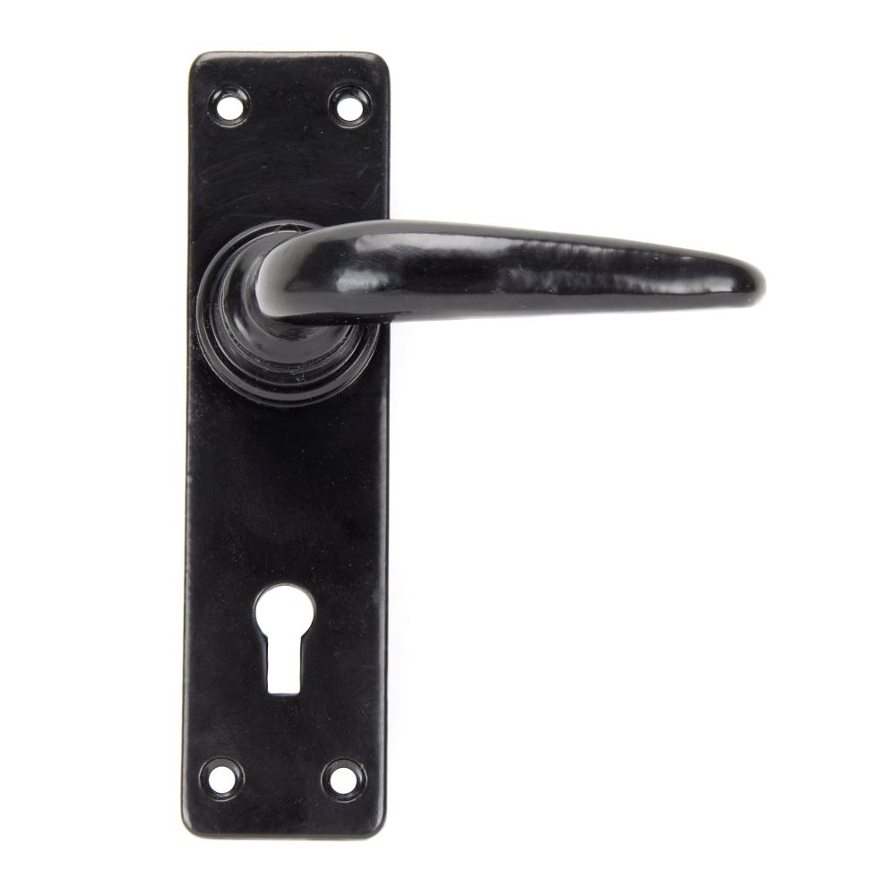 From The Anvil - Black Smooth Lever Lock Set | Sku. 33320 | Trade Door Handles.