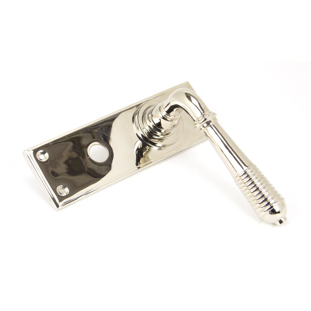 From The Anvil - Polished Nickel Reeded Lever Bathroom Set | Sku. 33326 | Trade Door Handles.