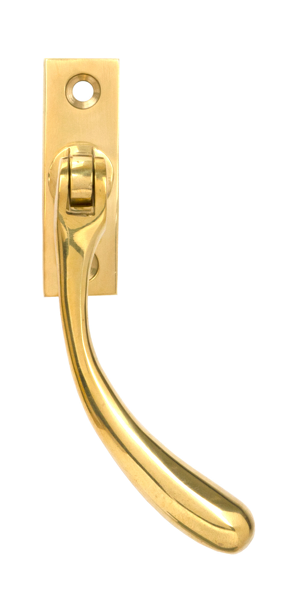 From The Anvil - Polished Brass Slim Peardrop Espag - RH | Sku. 33336 | Trade Door Handles.