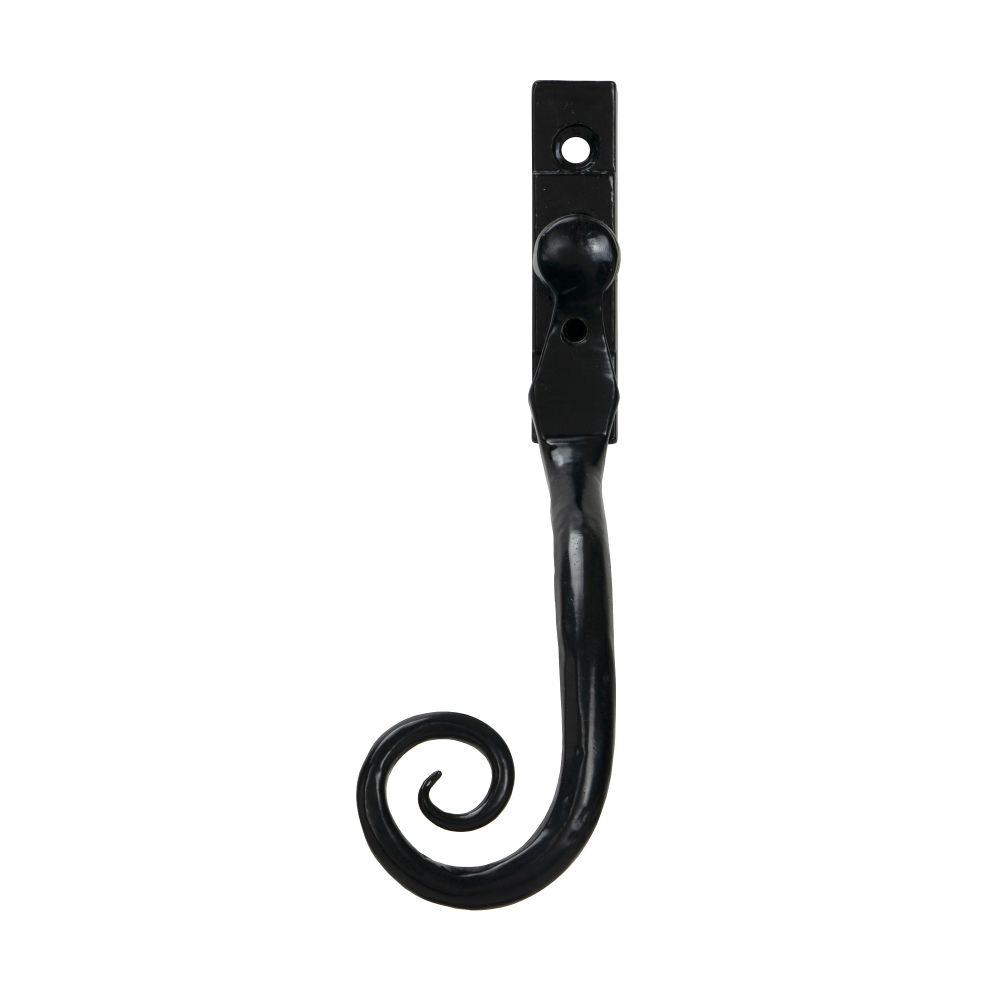 From The Anvil - Black Large 16mm Monkeytail Espag - LH | Sku. 33342 | Trade Door Handles.