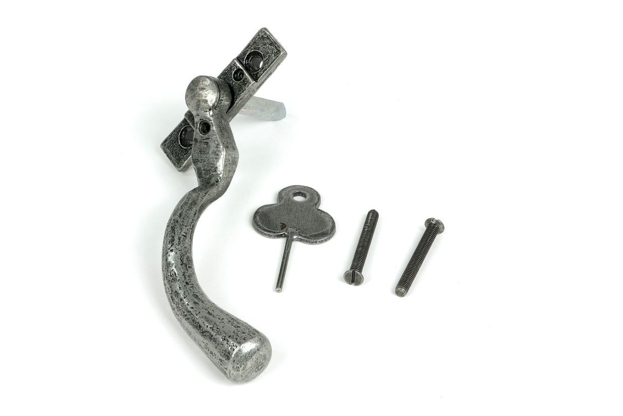 From The Anvil - Pewter Large 16mm Peardrop Espag - RH | Sku. 33343 | Trade Door Handles.