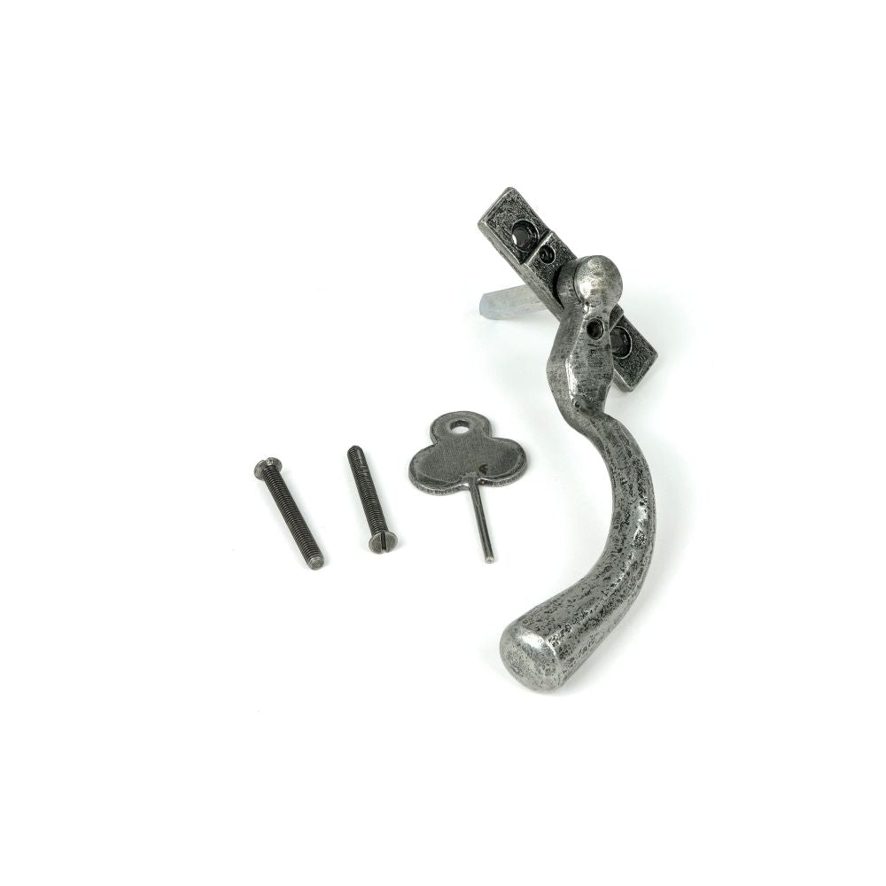 From The Anvil - Pewter Large 16mm Peardrop Espag - LH | Sku. 33344 | Trade Door Handles.