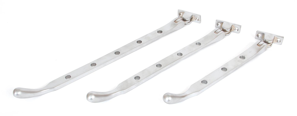 From The Anvil - Satin Chrome 8" Peardrop Stay | Sku. 33347 | Trade Door Handles.