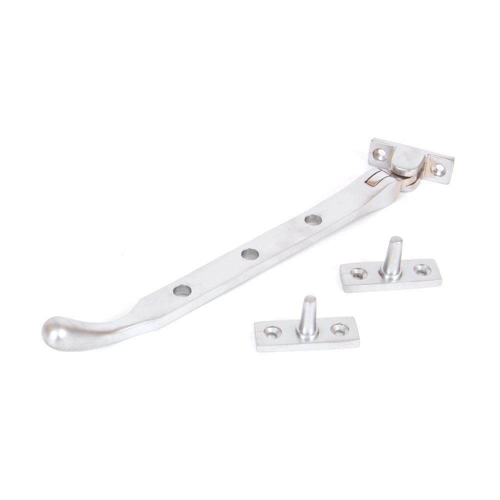 From The Anvil - Satin Chrome 8" Peardrop Stay | Sku. 33347 | Trade Door Handles.