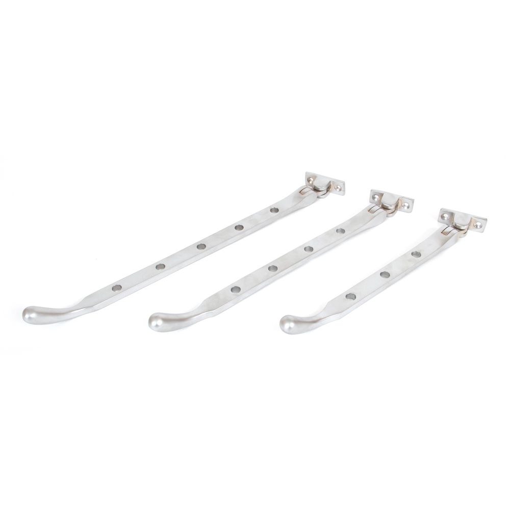 From The Anvil - Satin Chrome 12" Peardrop Stay | Sku. 33349 | Trade Door Handles.