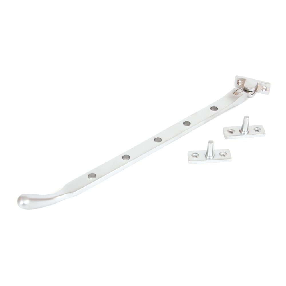 From The Anvil - Satin Chrome 12" Peardrop Stay | Sku. 33349 | Trade Door Handles.