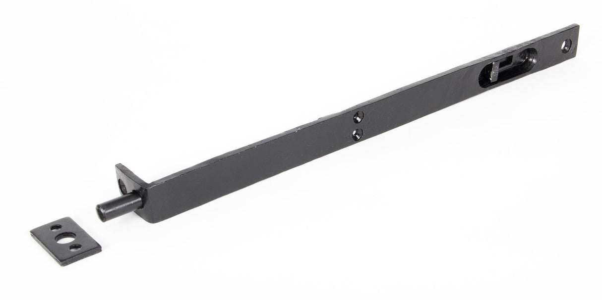 From The Anvil - Black 12" Flush/Slide Door Bolt | Sku. 33392 | Trade Door Handles.