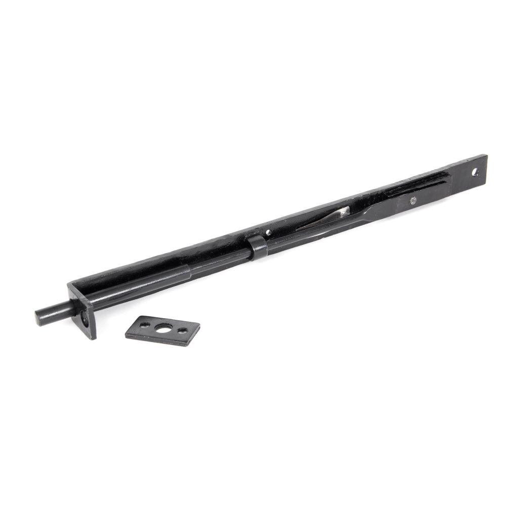 From The Anvil - Black 12" Flush/Slide Door Bolt | Sku. 33392 | Trade Door Handles.