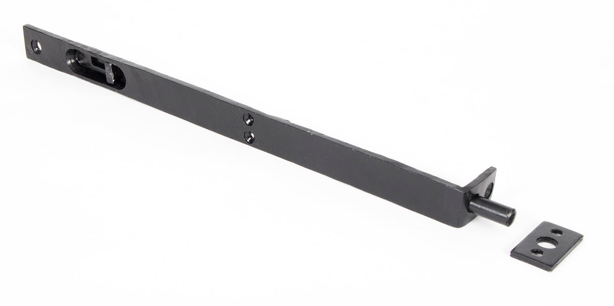 From The Anvil - Black 12" Flush/Slide Door Bolt | Sku. 33392 | Trade Door Handles.