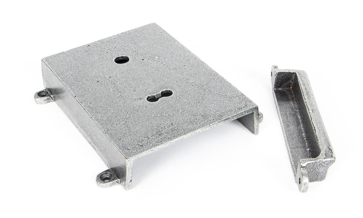 From The Anvil - Pewter Rim Lock & Cast Iron Cover | Sku. 33394 | Trade Door Handles.