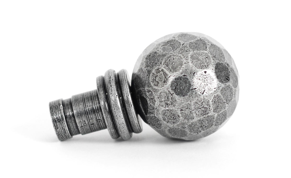 From The Anvil - Pewter Hammered Ball Curtain Finial (pair) | Sku. 33397 | Trade Door Handles.