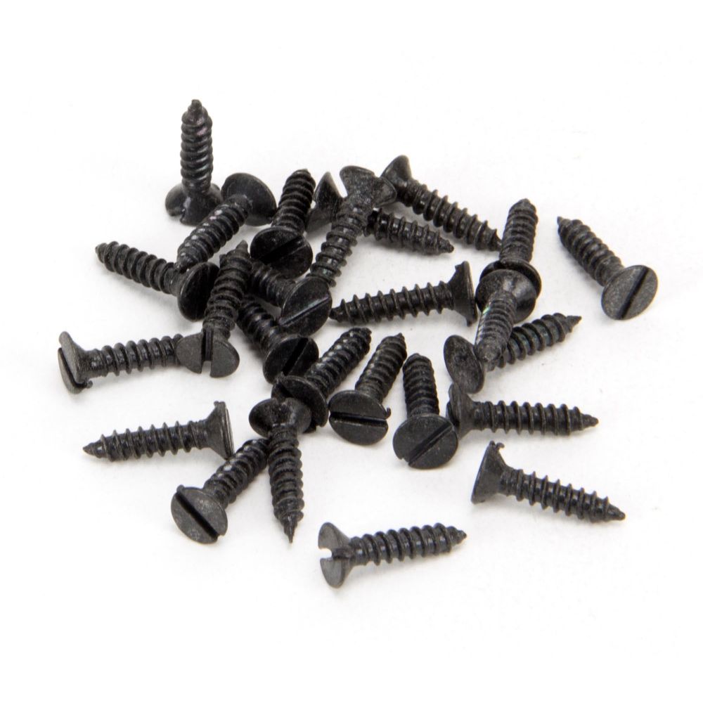 From The Anvil - Black 4 x 1/2" Countersunk Screws (25) | Sku. 33402 | Trade Door Handles.