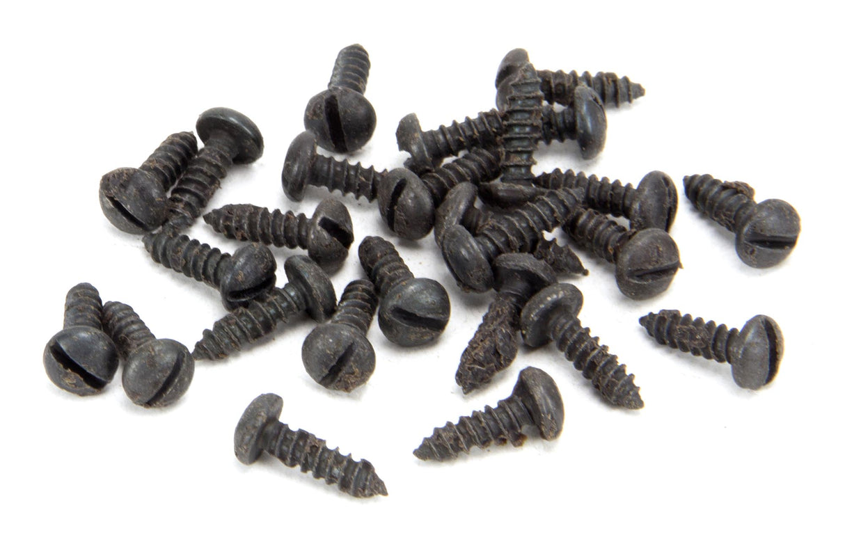 From The Anvil - Beeswax 6 x 1/2" Round Head Screws (25) | Sku. 33404 | Trade Door Handles.