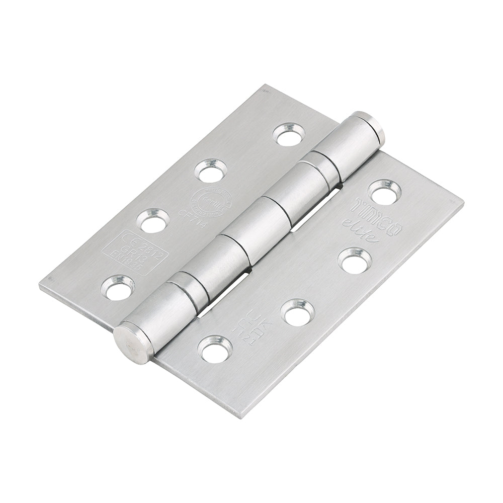This is an image of Timco - Grade 13 Fire Door Hinges - Satin Stainless Steel 101 x 76 x 3 (1 Pairs Box) 334111