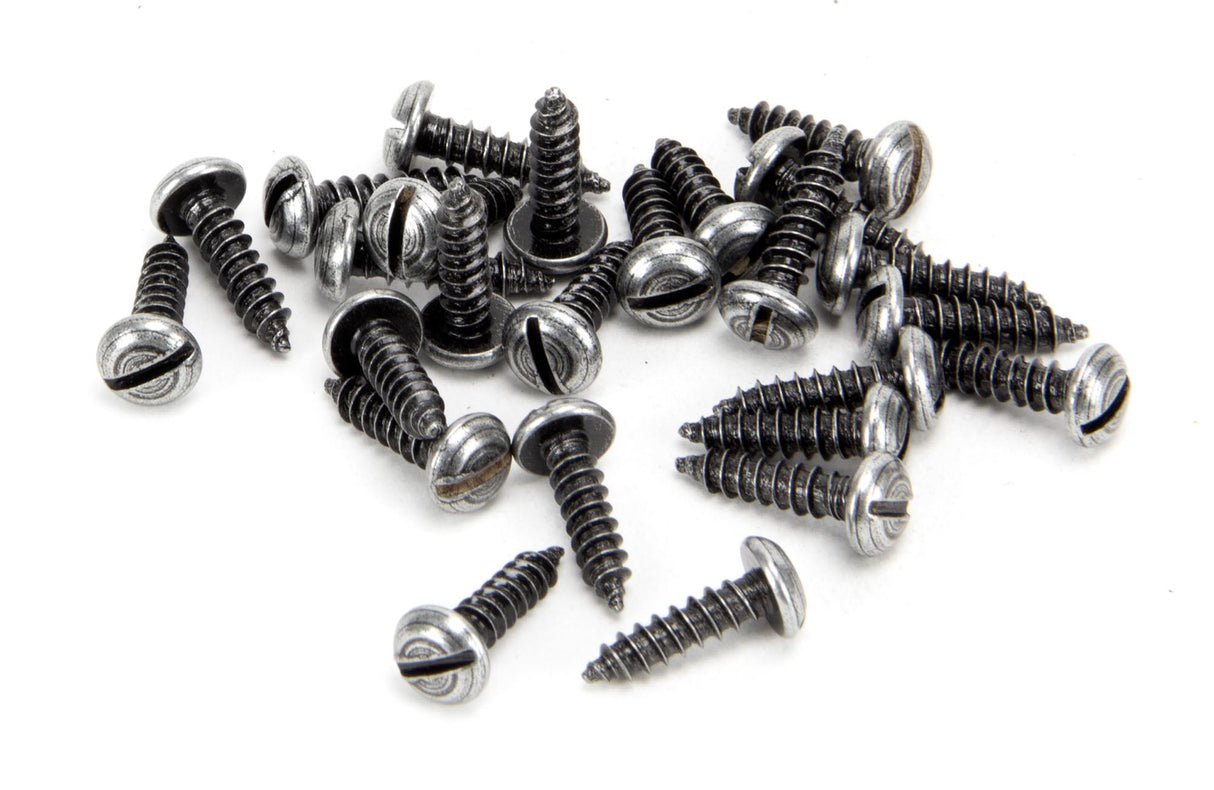 From The Anvil - Pewter 6 x 1/2" Round Head Screws (25) | Sku. 33423 | Trade Door Handles.