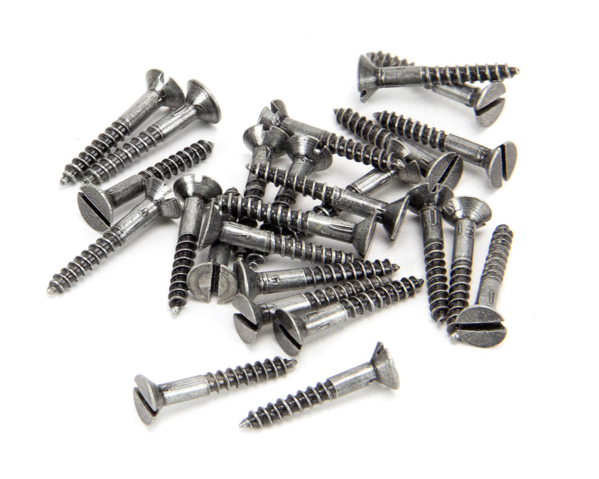 From The Anvil - Pewter 6 x 1" Countersunk Screws (25) | Sku. 33424 | Trade Door Handles.