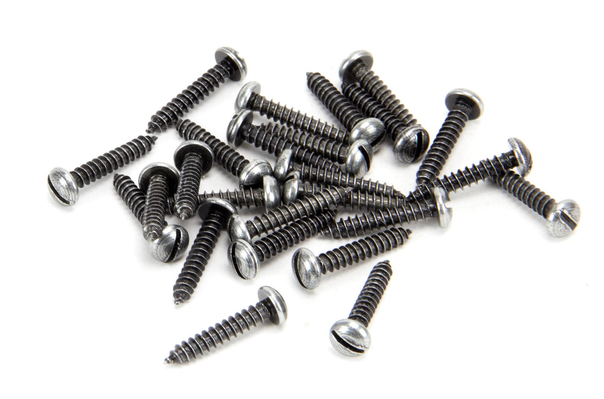 From The Anvil - Pewter 6 x 3/4" Round Head Screws (25) | Sku. 33426 | Trade Door Handles.