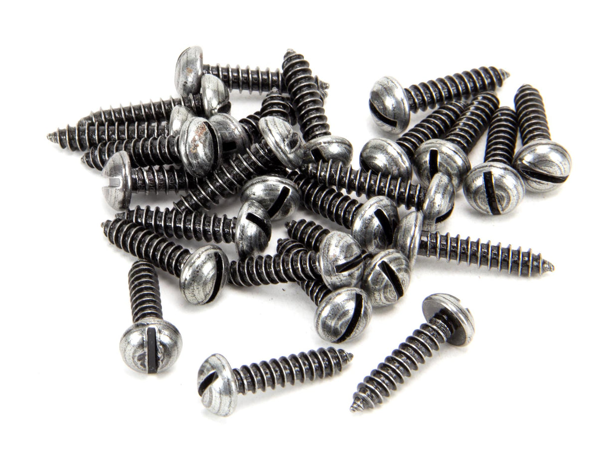 From The Anvil - Pewter 8 x 3/4" Round Head Screws (25) | Sku. 33431 | Trade Door Handles.