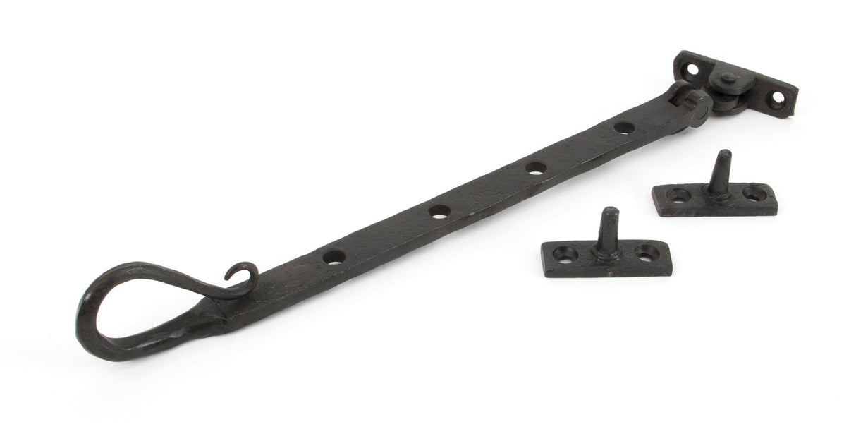 From The Anvil - Beeswax 10" Shepherd's Crook Stay | Sku. 33474 | Trade Door Handles.