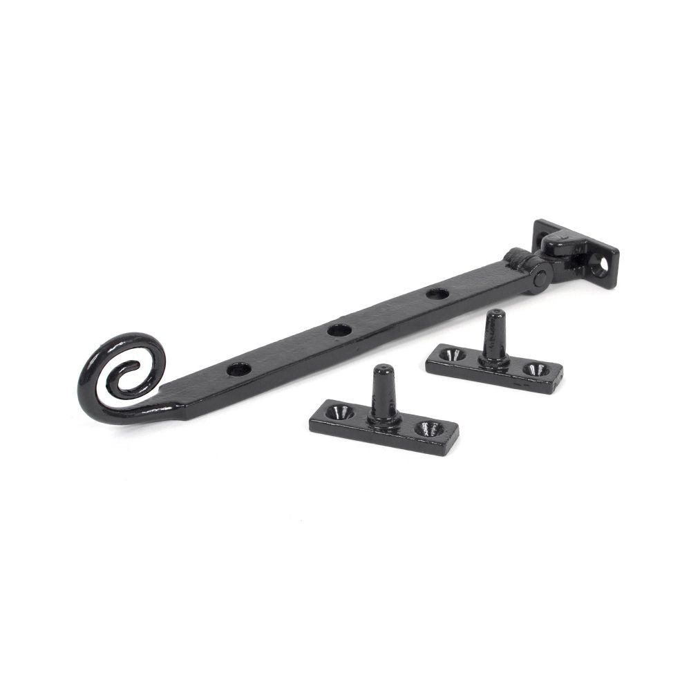 From The Anvil - Black 8" Cast Monkeytail Stay | Sku. 33484 | Trade Door Handles.