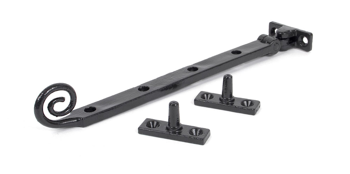 From The Anvil - Black 10" Cast Monkeytail Stay | Sku. 33485 | Trade Door Handles.