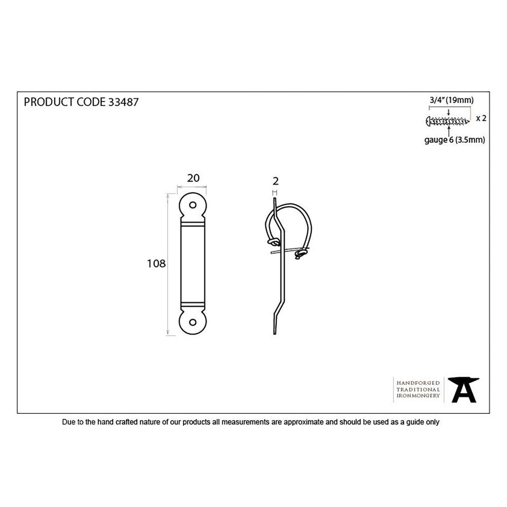 From The Anvil - Black Locking Penny End Screw on Staple | Sku. 33487 | Trade Door Handles.