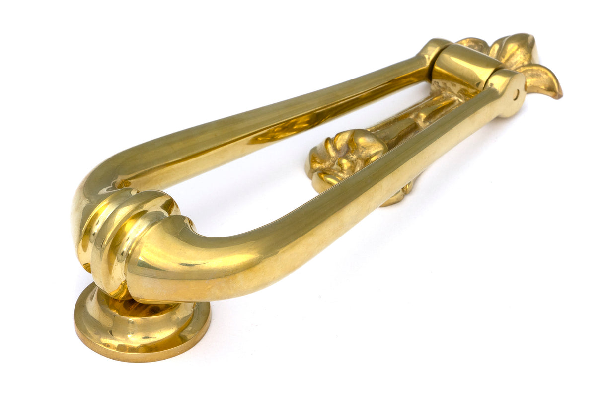 From The Anvil - Polished Brass Loop Door Knocker | Sku. 33610M | Trade Door Handles.