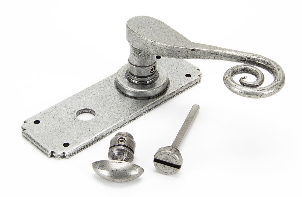 From The Anvil - Pewter Monkeytail Lever Bathroom Set | Sku. 33617 | Trade Door Handles.