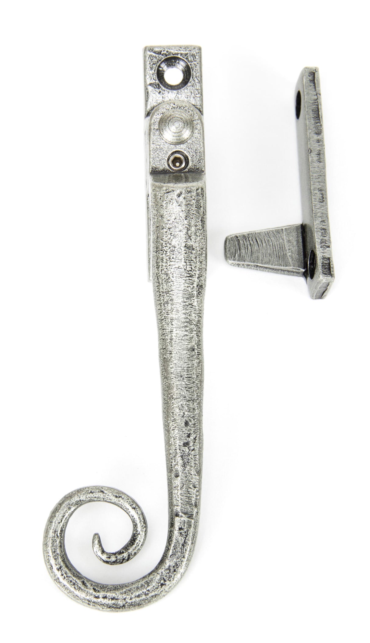 From The Anvil - Pewter Locking Night-Vent Monkeytail Fastener - LH | Sku. 33618 | Trade Door Handles.