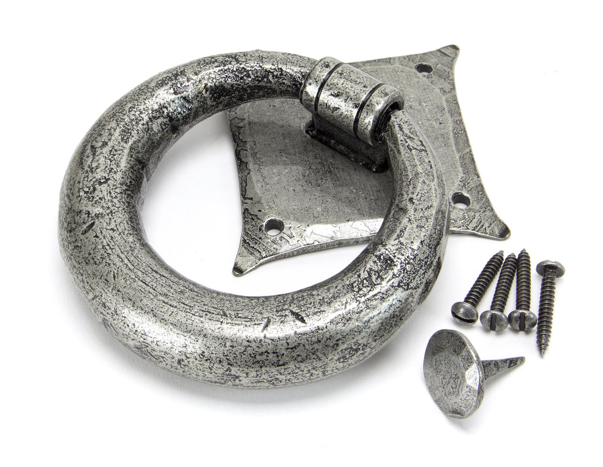 From The Anvil - Pewter Ring Door Knocker | Sku. 33658 | Trade Door Handles.