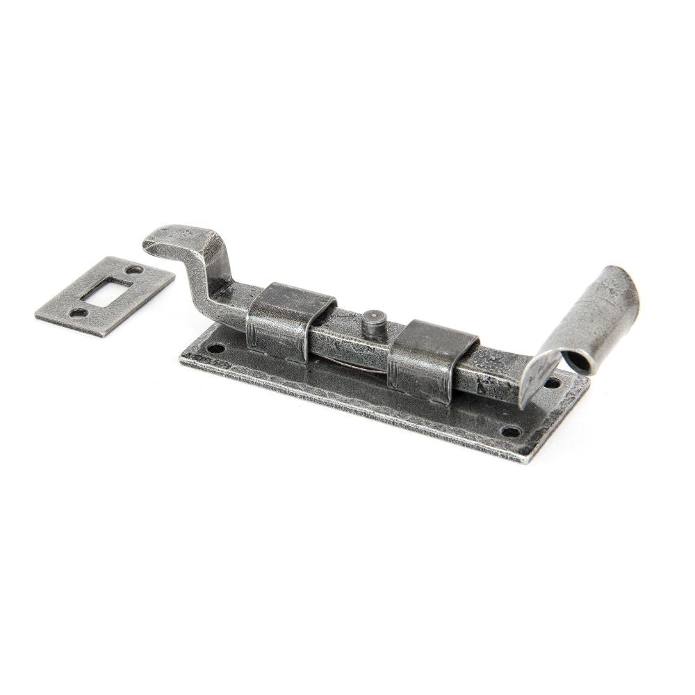 From The Anvil - Pewter 4" Cranked Door Bolt | Sku. 33659 | Trade Door Handles.