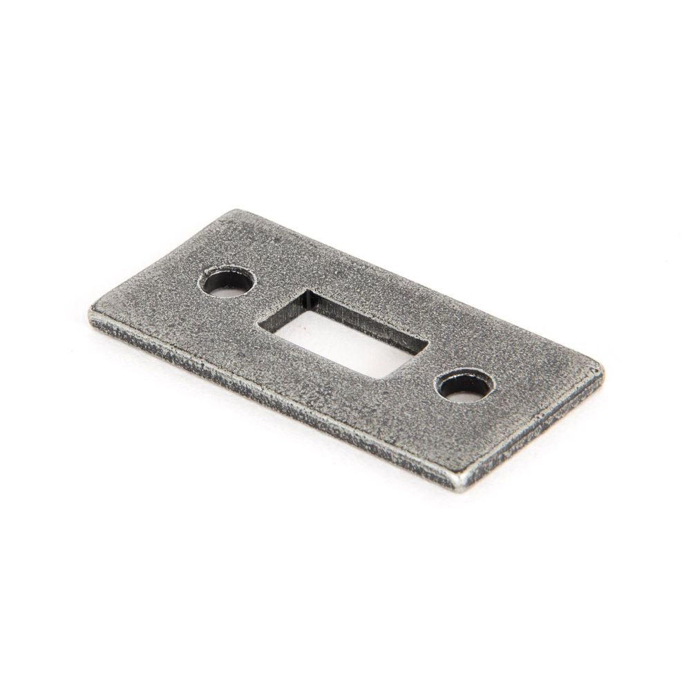 From The Anvil - Pewter Mortice Plate For 6" Cranked Bolt | Sku. 33662K | Trade Door Handles.