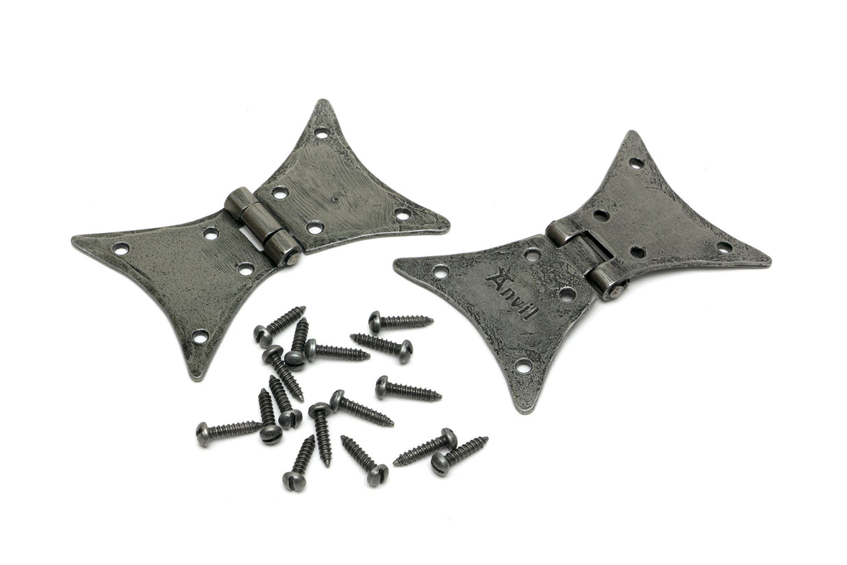 From The Anvil - Pewter 3" Butterfly Hinge (pair) | Sku. 33687 | Trade Door Handles.