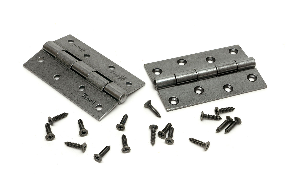 From The Anvil - Pewter 4" Butt Hinge (pair) | Sku. 33693 | Trade Door Handles.