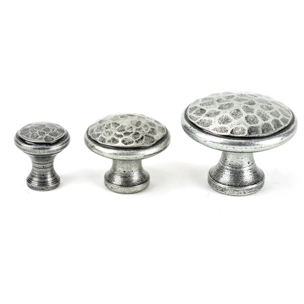 From The Anvil - Pewter Hammered Cabinet Knob - Small | Sku. 33705 | Trade Door Handles.