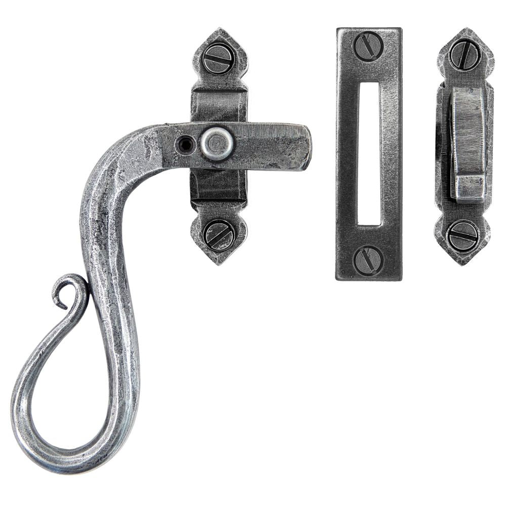 From The Anvil - Pewter Locking Shepherd's Crook Fastener - LH | Sku. 33710 | Trade Door Handles.