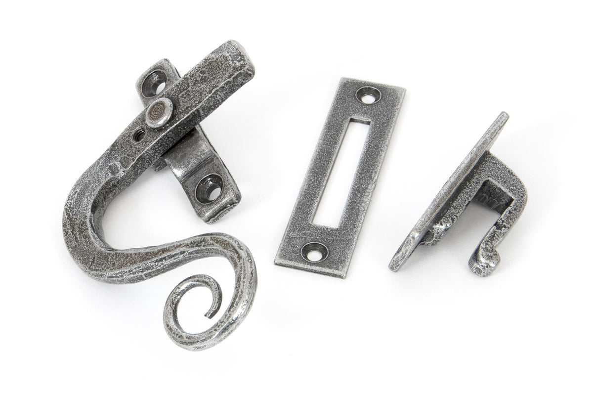 From The Anvil - Pewter Locking Monkeytail Fastener - LH | Sku. 33725 | Trade Door Handles.