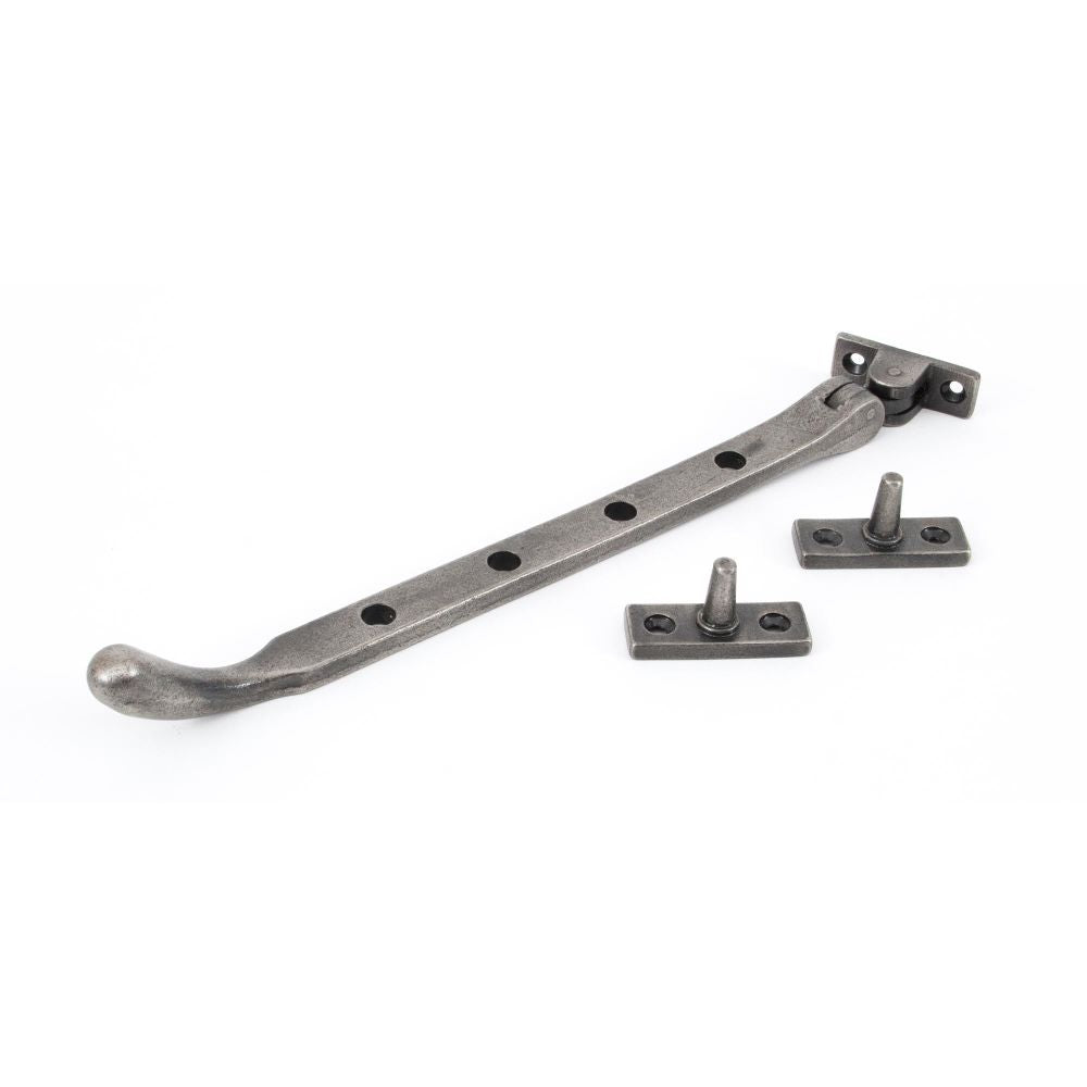 From The Anvil - Antique Pewter 10" Peardrop Stay | Sku. 33747 | Trade Door Handles.