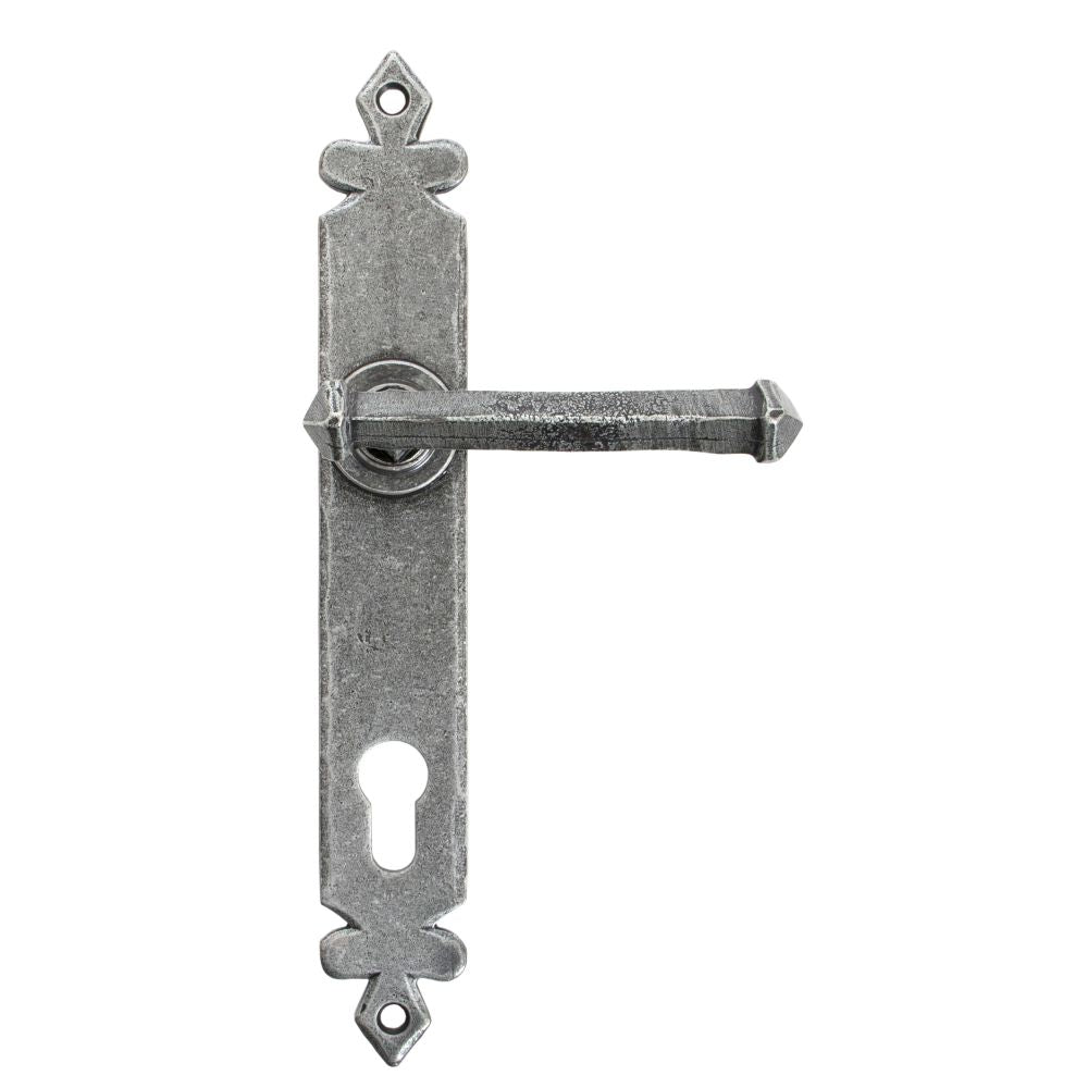 From The Anvil - Pewter Tudor Lever Espag. Lock Set | Sku. 33766 | Trade Door Handles.