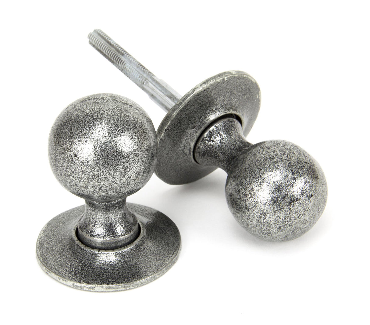 From The Anvil - Pewter Round Mortice/Rim Knob Set | Sku. 33778 | Trade Door Handles.