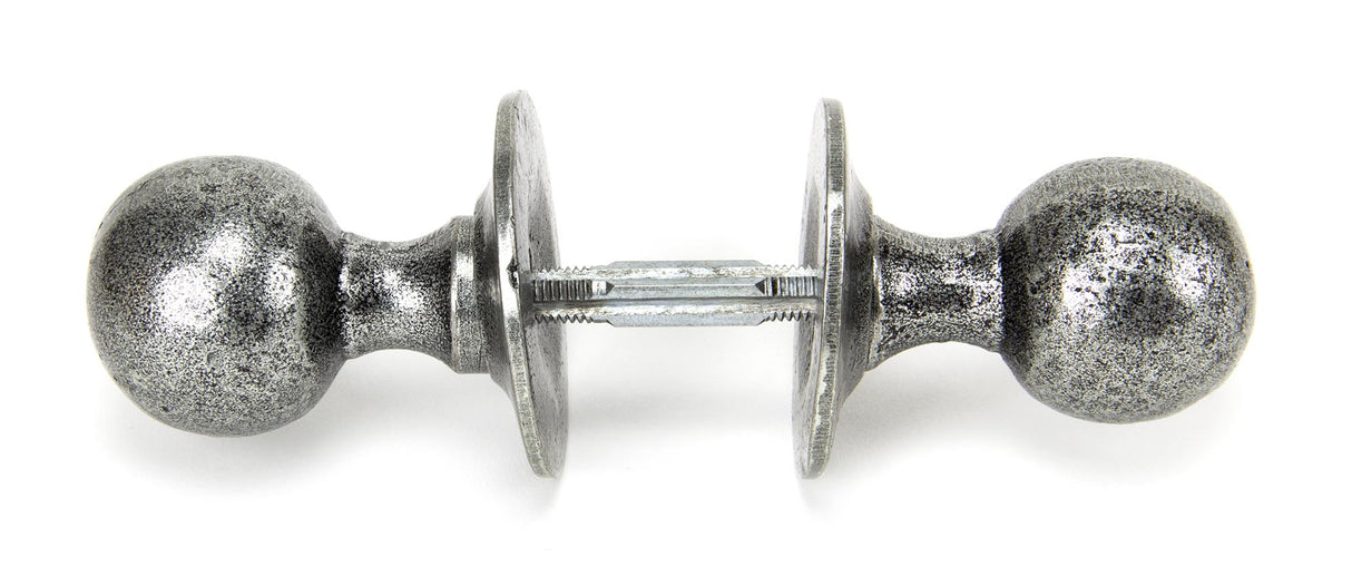From The Anvil - Pewter Round Mortice/Rim Knob Set | Sku. 33778 | Trade Door Handles.