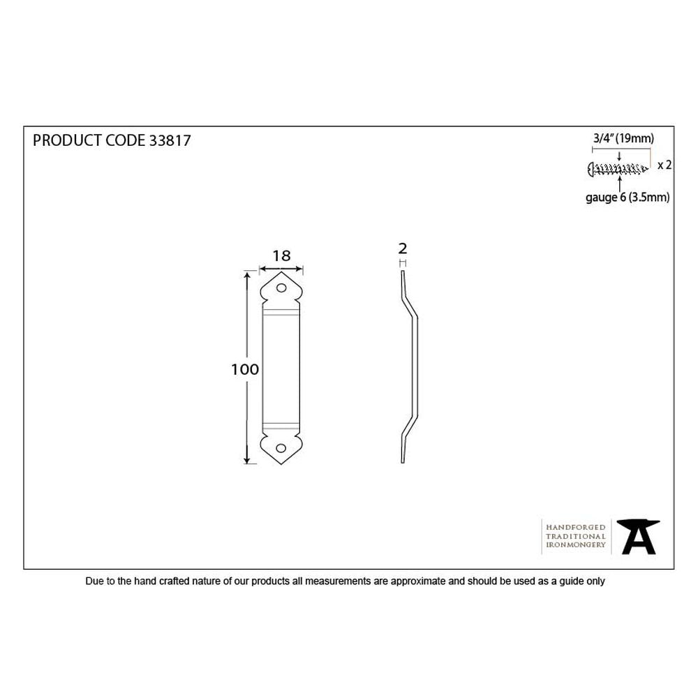From The Anvil - Black Gothic Screw on Staple | Sku. 33817 | Trade Door Handles.