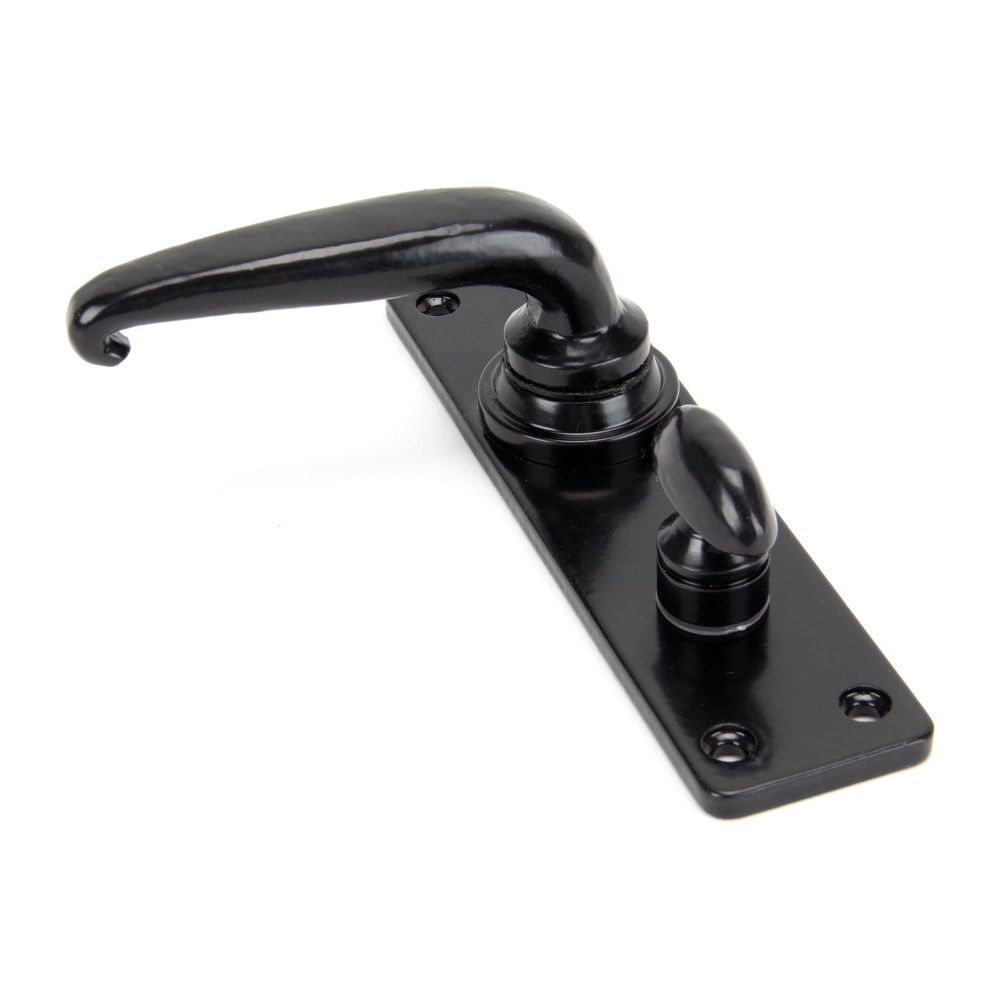 From The Anvil - Black Smooth Lever Bathroom Set | Sku. 33822 | Trade Door Handles.