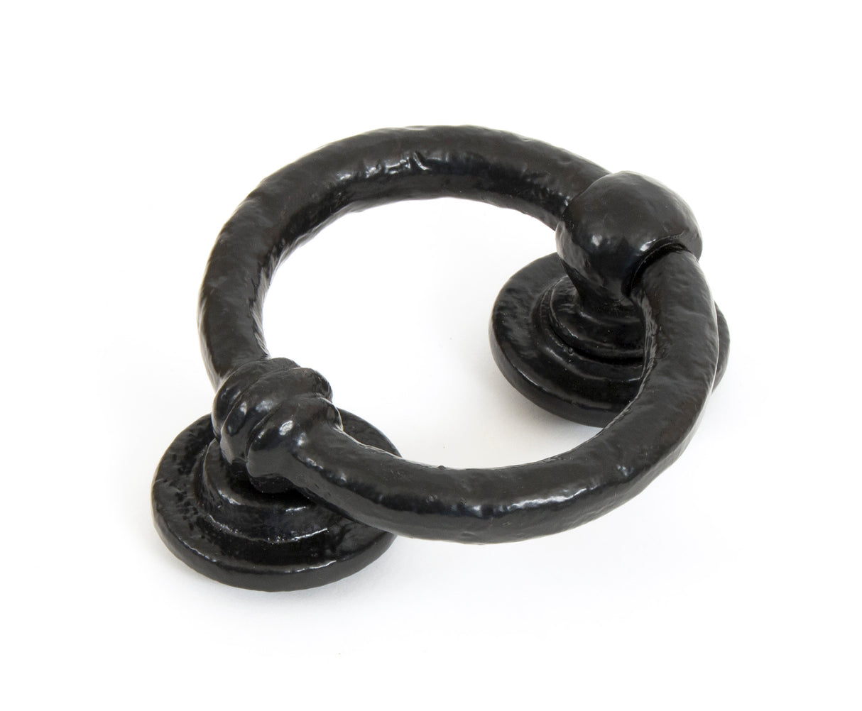 From The Anvil - Black 4" Ring Door Knocker | Sku. 33869 | Trade Door Handles.