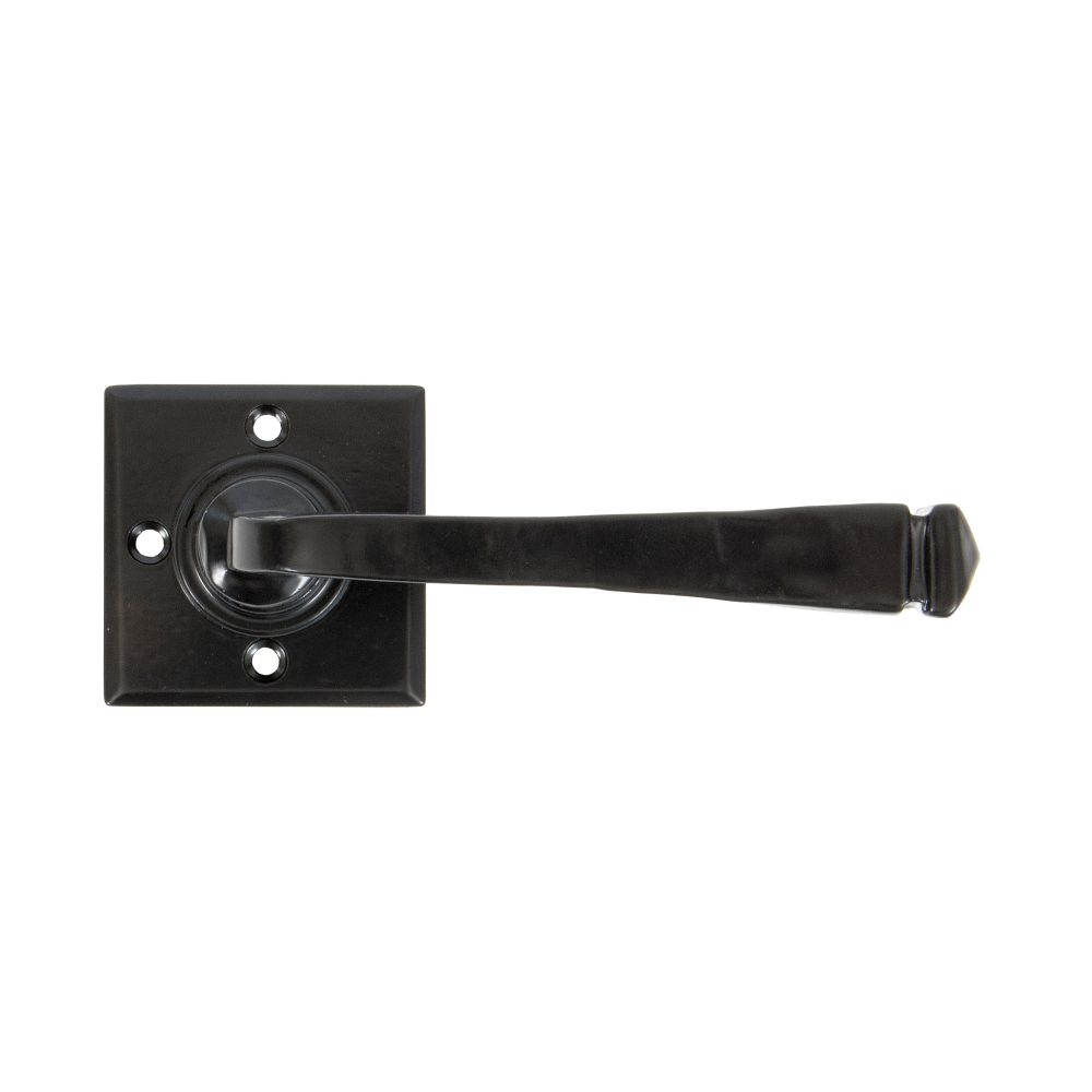 From The Anvil - Black Avon Lever on Rose Set Sprung | Sku. 33873/S | Trade Door Handles.