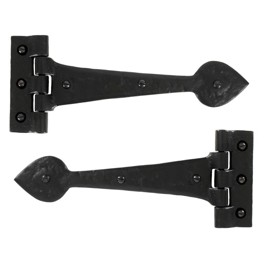 From The Anvil - Black Textured 10‚¬Å¡½" Cast T Hinge (pair) | Sku. 33885 | Trade Door Handles.