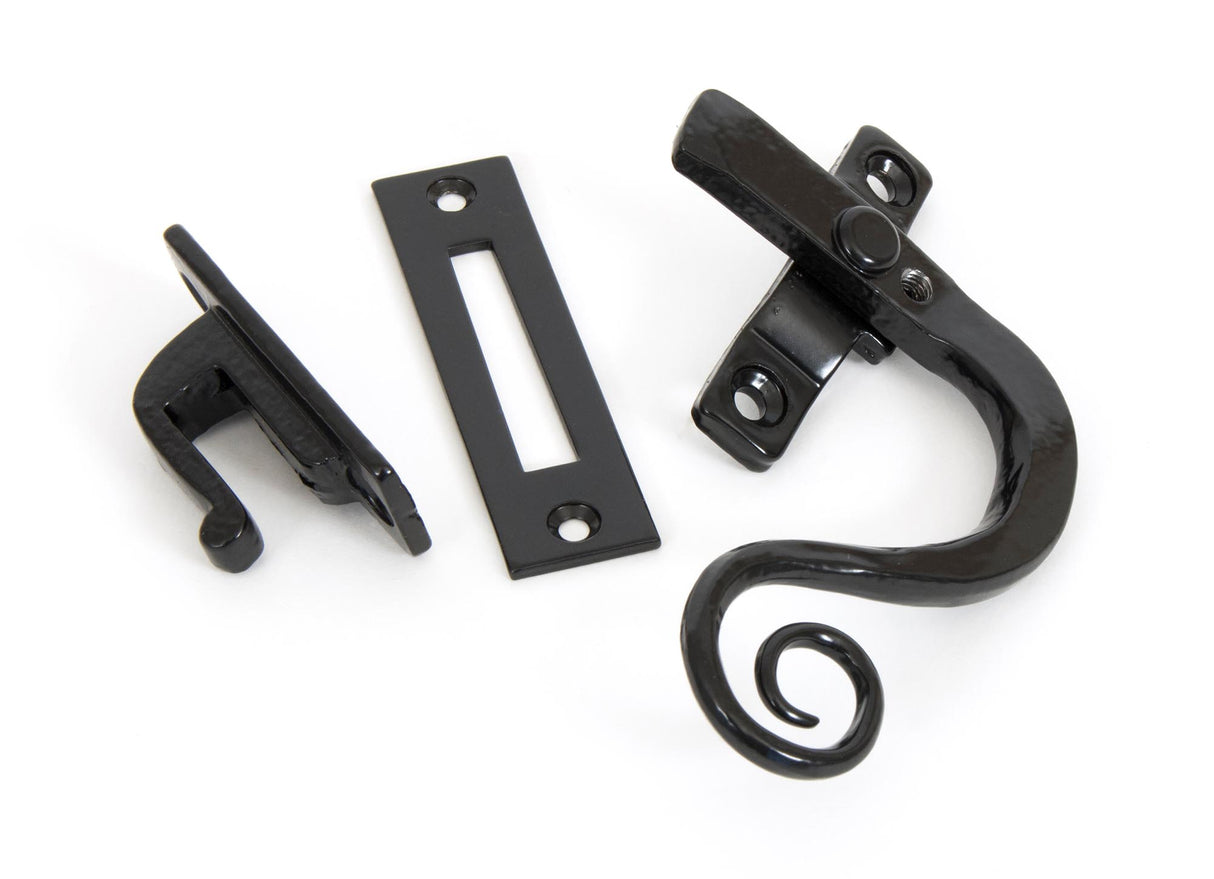 From The Anvil - Black Locking Monkeytail Fastener - RH | Sku. 33953 | Trade Door Handles.